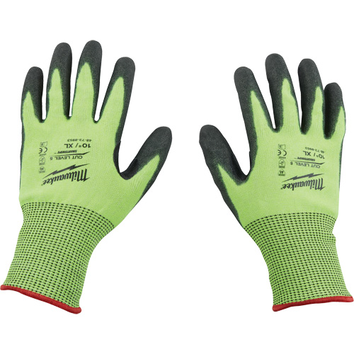 Gants &agrave; haute visibilit&eacute; enduits par trempage, Taille Petit, Calibre 15, Rev&ecirc;tement Polyur&eacute;thane, Enveloppe en Poly&eacute;thyl&egrave;ne, ASTM ANSI niveau A5 NRZ Safety Inc.