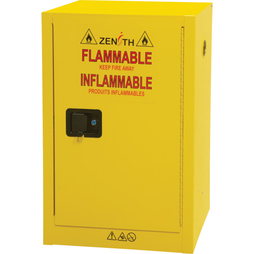 Flammable Aerosol Storage Cabinet, 12 gal., 1 Door, 23" W x 35" H x 18" D NRZ Safety Inc.
