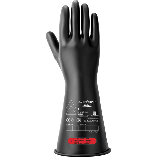 Gants isolants &eacute;lectriques, ASTM classe 0, Taille 10, 11" lo NRZ Safety Inc.