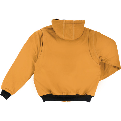 Blouson d'aviateur en toile lourde avec capuchon, Hommes, Moyen (grande taille), Brun NRZ Safety Inc.