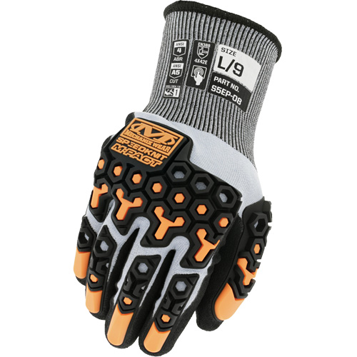 SpeedKnit M-Pact&reg; Cut-Resistant Impact Gloves, Size 7/Small, 18 Gauge, Nitrile Coated, HPPE/Tungsten Shell, ASTM ANSI Level A5/EN 388 Level E NRZ Safety Inc.
