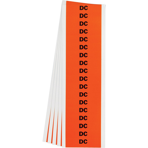 &eacute;tiquette de tension pour conduit  DC , 1/2" x 2-1/4", &eacute;toffe/Vinyle, Anglais NRZ Safety Inc.