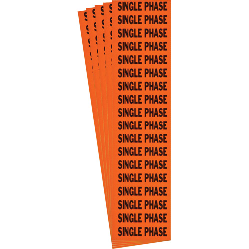 &eacute;tiquette de tension pour conduit  Single Phase , 1/2" x 2-1/4", &eacute;toffe/Vinyle, Anglais NRZ Safety Inc.