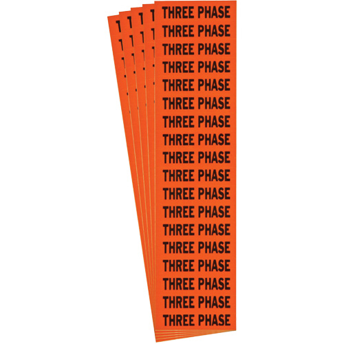 &eacute;tiquette de tension pour conduit  Three Phase , 1/2" x 2-1/4", &eacute;toffe/Vinyle, Anglais NRZ Safety Inc.