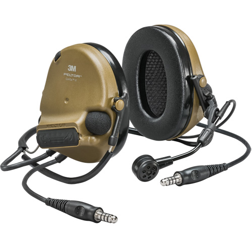 Casque VI NIB avec deux fils de sortie Peltor ComTac, Style Cordon cervical, 22 dB NRZ Safety Inc.