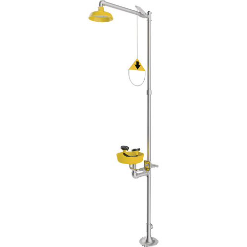 Combination Emergency Shower & Eyewash Station, Pedestal NRZ Safety Inc.