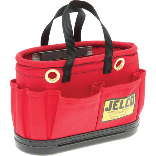 Seau avec aimant pour travail en hauteur, 14" lo x 7" la x 10" h, Toile, Rouge NRZ Safety Inc.