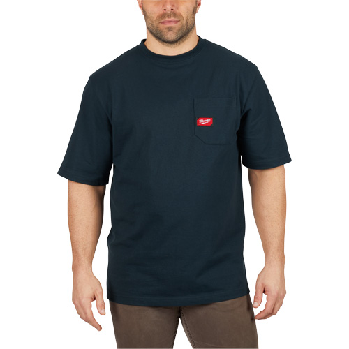 Heavy-Duty Pocket T-Shirt, Men's, Small, Blue NRZ Safety Inc.