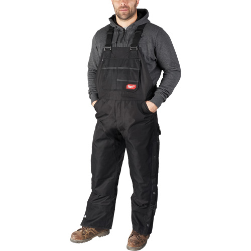 GridIron Short Length Zip-To-Thigh Bib Overall, Men's, 2X-Large, Black NRZ Safety Inc.
