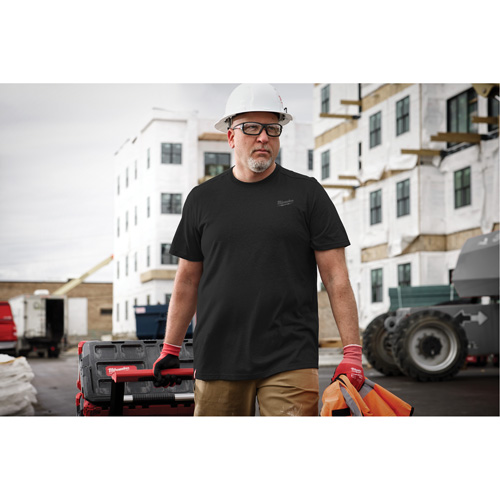 Hybrid Work Tee Shirt, Men's, Small, Black NRZ Safety Inc.