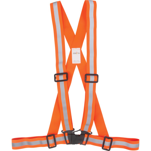 Harnais pour la circulation, Orange haute visibilit&eacute;, Couleur r&eacute;fl&eacute;chissante Argent, 2T-Grand NRZ Safety Inc.