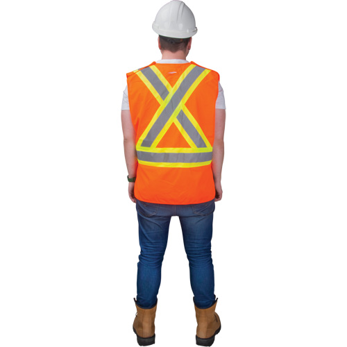 CSA-Compliant High-Visibility Surveyor Vest, High Visibility Orange, Large, Polyester NRZ Safety Inc.