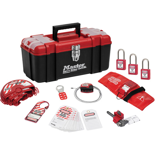 Trousse de cadenassage personnelle standard avec cadenas en thermoplastique Zenex, Ensemble Vanne, 13 composants compris NRZ Safety Inc.