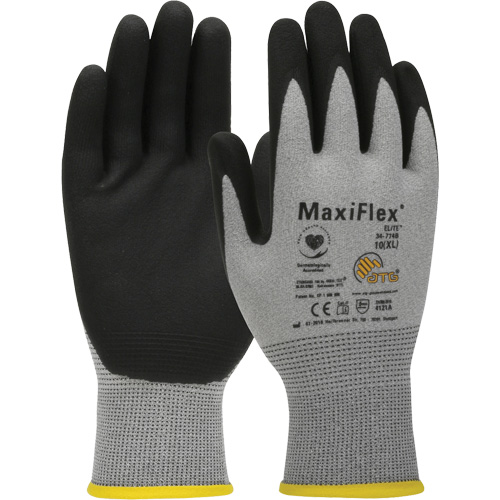 Gants compatibles avec les &eacute;crans tactiles ultral&eacute;gers ATG MaxiFlex Elite, Grand, R&ecirc;vetement Nitrile, Calibre 18, Enveloppe en Nylon NRZ Safety Inc.