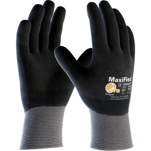 Gants compatibles avec les &eacute;crans tactiles ATG MaxiFlex Ultimate, Grand, R&ecirc;vetement Nitrile, Calibre 15, Enveloppe en Nylon/&eacute;lasthanne NRZ Safety Inc.