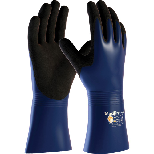 Gants r&eacute;sistant aux produits chimiques et aux coupures ATG MaxiDry Plus, Grand, R&ecirc;vetement Nitrile, Enveloppe en Nylon/&eacute;lasthanne NRZ Safety Inc.