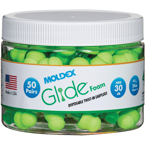 Glide&reg; Foam Earplugs, Bulk - Canister NRZ Safety Inc.