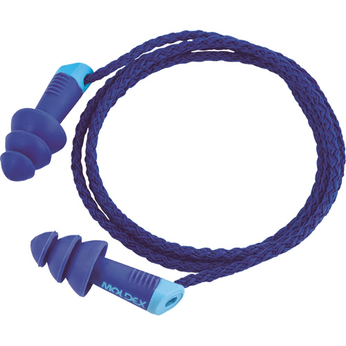 Alphas Metal Detectable Reusable Earplugs, Corded, One-Size, Bulk - Polybag, 27 NRR dB NRZ Safety Inc.