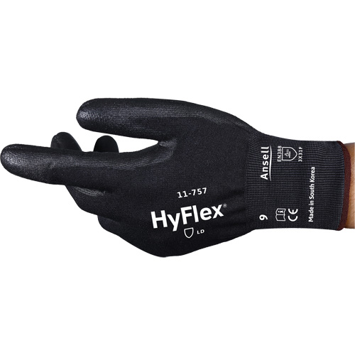 HyFlex&reg; 11-757 Cut-Resistant Gloves, Size 6, 18 Gauge, Polyurethane Coated, Intercept Shell, ASTM ANSI Level A7/EN 388 Level F NRZ Safety Inc.