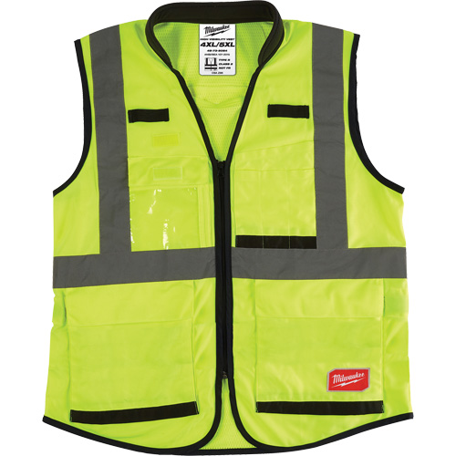 Veste de s&eacute;curit&eacute; haute performance, Jaune lime haute visibilit&eacute;, Grand/T-Grand NRZ Safety Inc.
