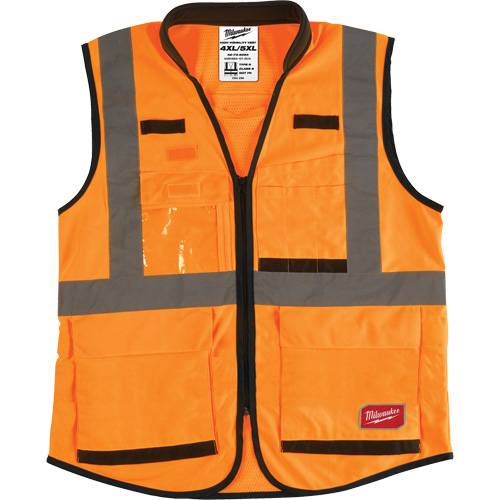 Veste de s&eacute;curit&eacute; haute performance, Orange haute visibilit&eacute;, 4T-Grand/5T-Grand NRZ Safety Inc.