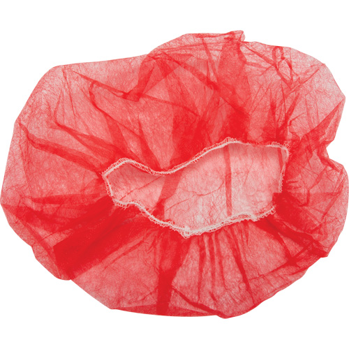 Bouffant Caps, Polypropylene, 21", Red NRZ Safety Inc.