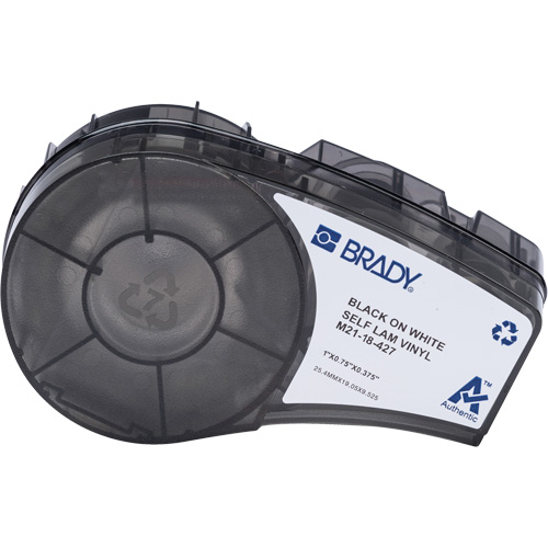 Self-Laminating Wrap Around Labels with Ribbon, Black NRZ Safety Inc.