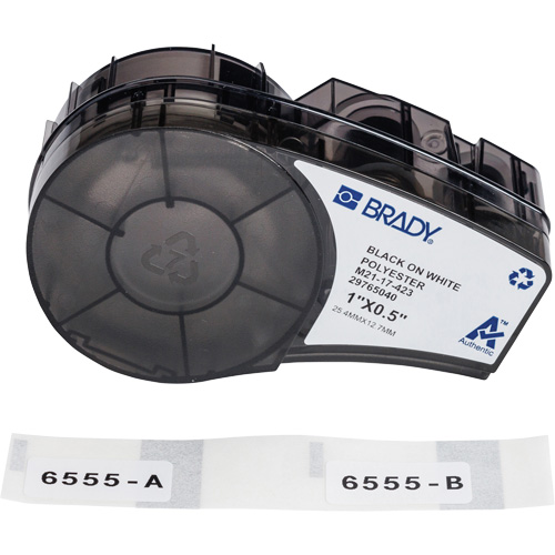 &eacute;tiquettes polyvalentes avec ruban pour environnements hostiles, Noir NRZ Safety Inc.