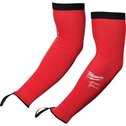 Protective Sleeves, Polyethylene, 16", ANSI/ISEA 105 Level 3/EN 388 Level 3/EN 388 Level C, Red NRZ Safety Inc.