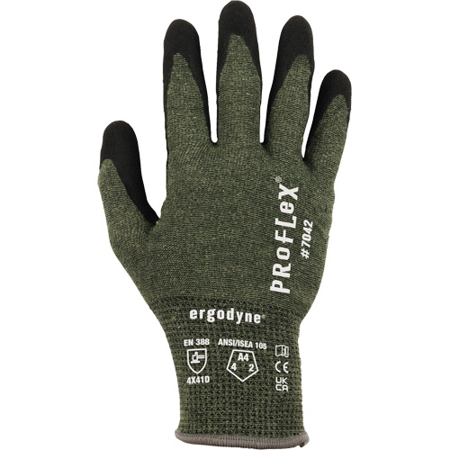 Gants r&eacute;sistant &agrave; la coupe Proflex 7042, Taille Petit, Calibre 18, Rev&ecirc;tement Nitrile, Enveloppe en Aramide, ASTM ANSI niveau A4/EN 388 niveau D NRZ Safety Inc.