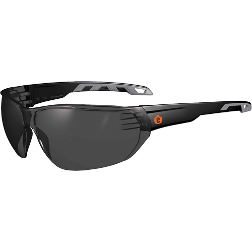 Lunettes de s&eacute;curit&eacute; sans monture Skullerz VALI, Lentille Fum&eacute;e, Antibu&eacute;e/Anti-&eacute;gratignures, ANSI Z87+/R&eacute;pond ou surpasse la norme CSA Z94.3 NRZ Safety Inc.