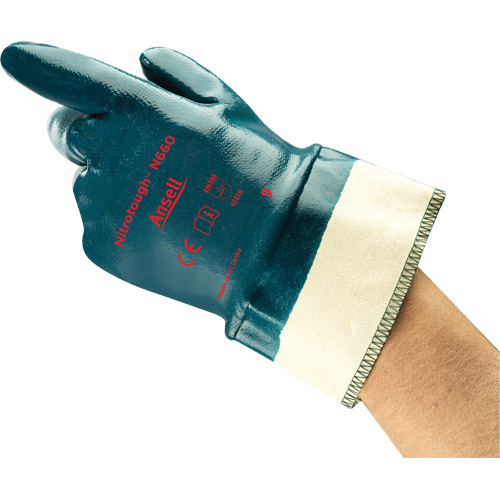 Nitrotough N660 Gloves, 9, Nitrile Coating, Cotton Shell NRZ Safety Inc.
