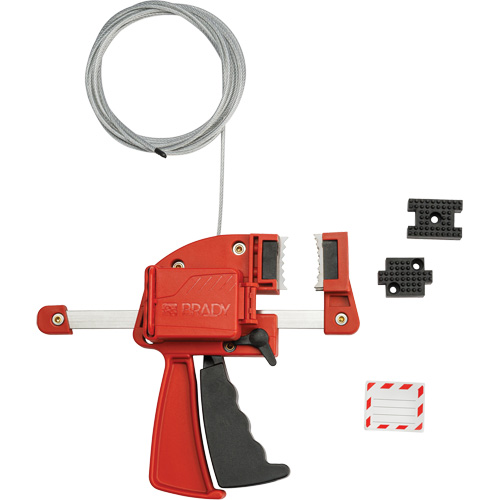 Red Clamping Cable Lockout, 8' Length NRZ Safety Inc.