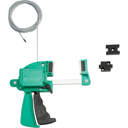 Green Clamping Cable Lockout, 8' Length NRZ Safety Inc.