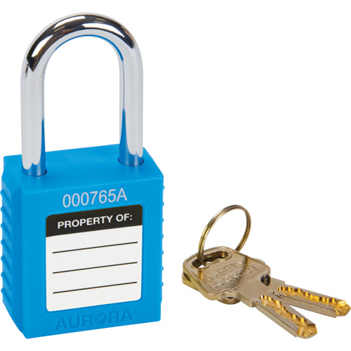 Verrouillage pour les consignations, Cadenas de s&eacute;curit&eacute;, Cl&eacute;s diff&eacute;rentes, Thermoplastique, Largeur de 1-1/2" NRZ Safety Inc.