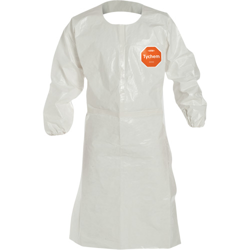 Disposable Sleeved Apron, Tychem&reg; 4000, White, 44" L NRZ Safety Inc.
