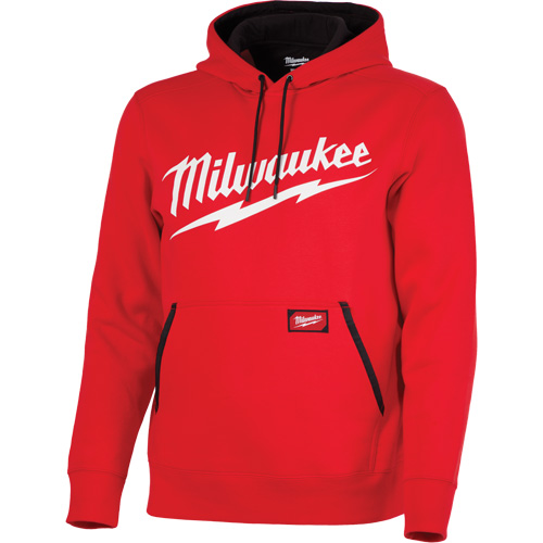 Midweight Pullover Hoodie with Milwaukee&reg; Logo, Men's, Medium, Red NRZ Safety Inc.