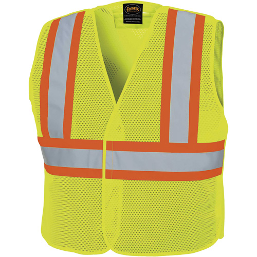 598P Veste de s&eacute;curit&eacute; &agrave; maille d&eacute;tachable, Jaune lime haute visibilit&eacute;, Moyen/Petit, Polyester NRZ Safety Inc.
