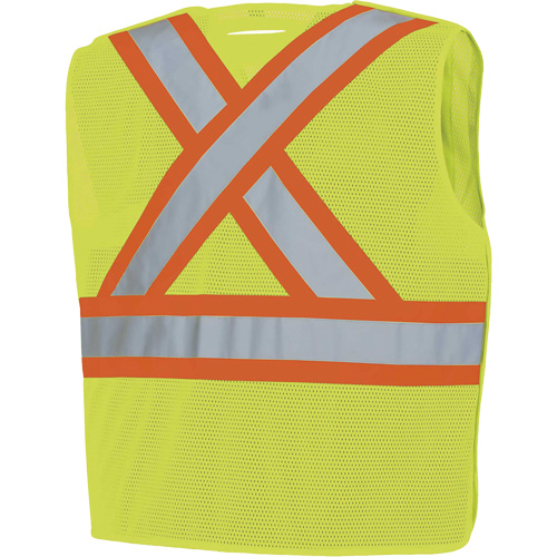 598P Veste de s&eacute;curit&eacute; &agrave; maille d&eacute;tachable, Jaune lime haute visibilit&eacute;, Moyen/Petit, Polyester NRZ Safety Inc.