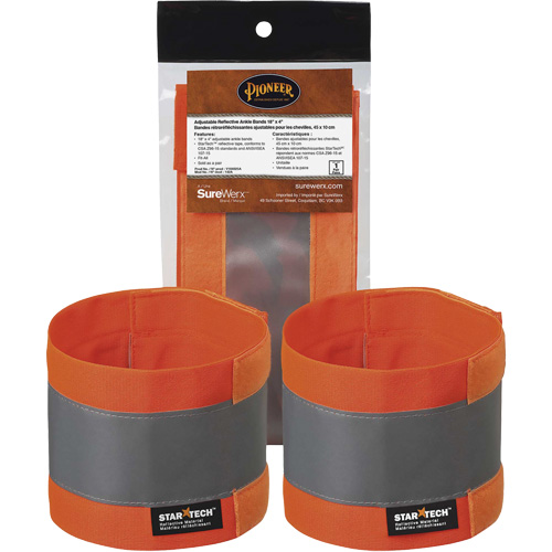 142A Bandes de cheville ajustables haute visibilit&eacute; NRZ Safety Inc.