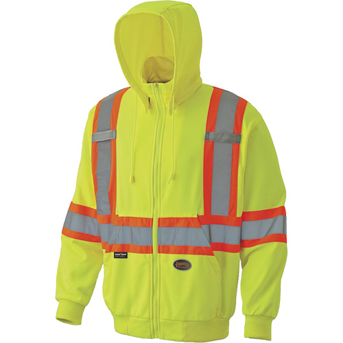 6941 Zip Style Hoodie, X-Small, High Visibility Yellow NRZ Safety Inc.