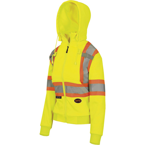 6925W Chandail &agrave; capuche avec fermeture &eacute;clair pour femme, T-petit, Jaune haute visibilit&eacute; NRZ Safety Inc.