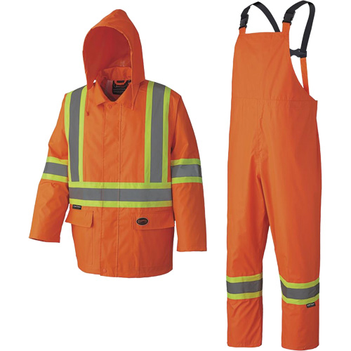 5608 Combinaison de pluie imperm&eacute;able 210D, Polyester/PVC, Petit, Orange haute visibilit&eacute; NRZ Safety Inc.