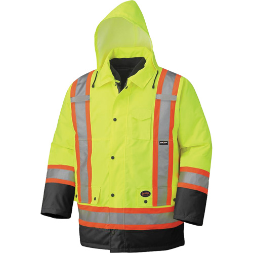 5021BB Manteau imperm&eacute;able 7 en 1, Jaune lime haute visibilit&eacute;, T-petit NRZ Safety Inc.