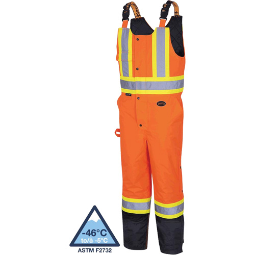 5040BB Salopettes matelass&eacute;es imperm&eacute;ables, Polyester, T-petit, Noir/Orange haute visibilit&eacute; NRZ Safety Inc.