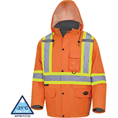 5030 Manteau de s&eacute;curit&eacute; matelass&eacute; imperm&eacute;able, Orange haute visibilit&eacute;, Petit NRZ Safety Inc.