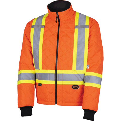 5015A Manteau matelass&eacute; pour cong&eacute;lateur, Polyester, Orange haute visibilit&eacute;, T-petit NRZ Safety Inc.