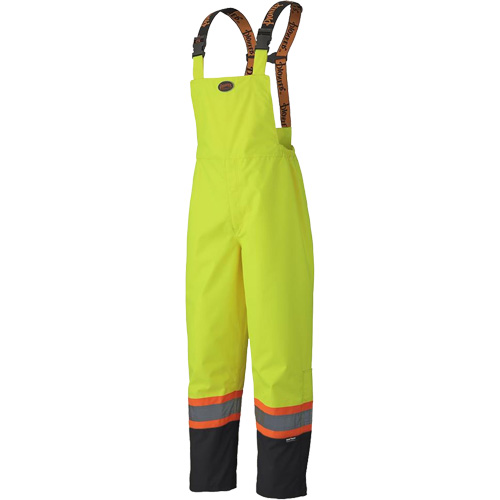 5405 Salopettes imperm&eacute;ables 300D Trilobal antid&eacute;chirure, Polyester, T-petit, Jaune lime haute visibilit&eacute; NRZ Safety Inc.