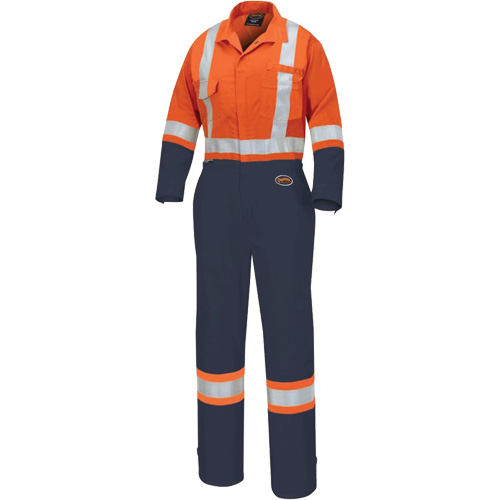 5514WBB Combinaisons de s&eacute;curit&eacute; pour femmes 2 tons, T-petit, Orange haute visibilit&eacute;/Bleu marin NRZ Safety Inc.