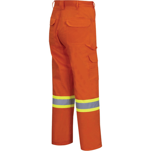 4462 Bright Safety Cargo Pants with Startech&reg; Tape, Cotton, 32, High Visibility Orange NRZ Safety Inc.